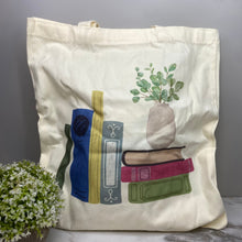 Load image into Gallery viewer, Tote Bag - Floral Books - #8
