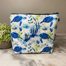 Load image into Gallery viewer, Pouch XL - Blue Sea Turtle
