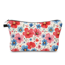 Load image into Gallery viewer, Pouch - Floral Red Blue

