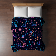 Load image into Gallery viewer, Blanket - Halloween - Black Cat Rainbow Outline - PREORDER
