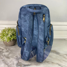 Load image into Gallery viewer, Sydney Denim 2-in-1 Sling + Backpack - Blue
