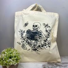 Load image into Gallery viewer, Tote Bag - Skeleton Books - #1
