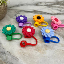 Load image into Gallery viewer, Acrylic &amp; Silicone Straw Toppers Tumbler - Flower
