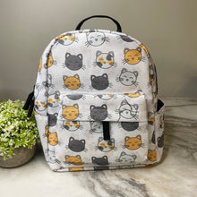 Load image into Gallery viewer, Mini Backpack - Cat Paw on White
