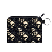 Load image into Gallery viewer, Mini Pouch - Black Floral Skull
