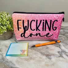 Load image into Gallery viewer, Pouch, Sticky Note, &amp; Pen Bundled Set - Fucking Done
