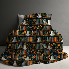 Load image into Gallery viewer, Blanket - Halloween - Ghost Bookshelf - PREORDER
