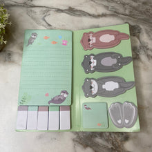 Load image into Gallery viewer, Sticky Note Booklet Set - Otters
