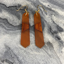 Load image into Gallery viewer, Dangle Earring - Wood &amp; Sea Glass
