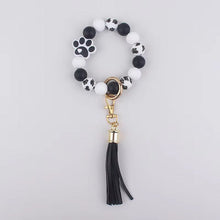 Load image into Gallery viewer, Silicone Bracelet Keychain - Paw Print - PREORDER 5/6-5/9
