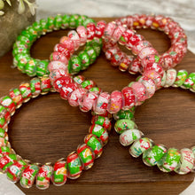 Load image into Gallery viewer, Spiral Coil Hair Tie - Christmas Mix
