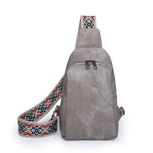 Load image into Gallery viewer, Sling Bag - Denim Suede - Side Zip
