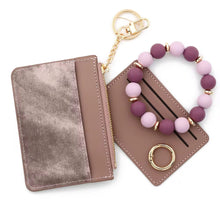 Load image into Gallery viewer, Denim Suede Bracelet Keychain &amp; Card Holder - PREORDER
