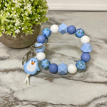 Load image into Gallery viewer, Silicone Bracelet Keychain - Blue Penguin
