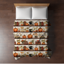 Load image into Gallery viewer, Blanket - Halloween - Pumpkin Bookshelf - PREORDER
