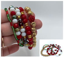 Load image into Gallery viewer, Bracelet Pack - Gold, Red, &amp; Green Mini
