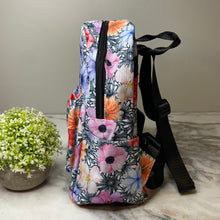 Load image into Gallery viewer, Mini Backpack - Floral Black &amp; White
