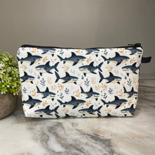 Load image into Gallery viewer, Pouch - Blue Shark on White
