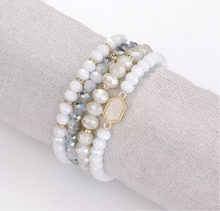 Load image into Gallery viewer, Bracelet Pack - Druzy Bead - White
