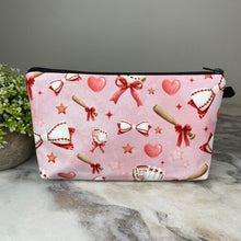 Load image into Gallery viewer, Pouch - Baseball Bows
