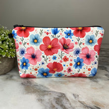 Load image into Gallery viewer, Pouch - Floral Red Blue
