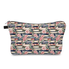 Load image into Gallery viewer, Pouch - Books All Over Navy Floral
