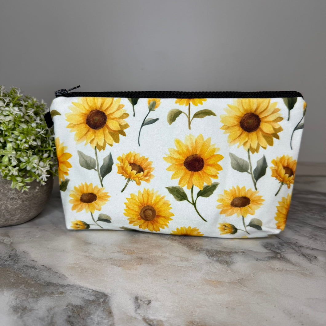 Pouch - Sunflower on White