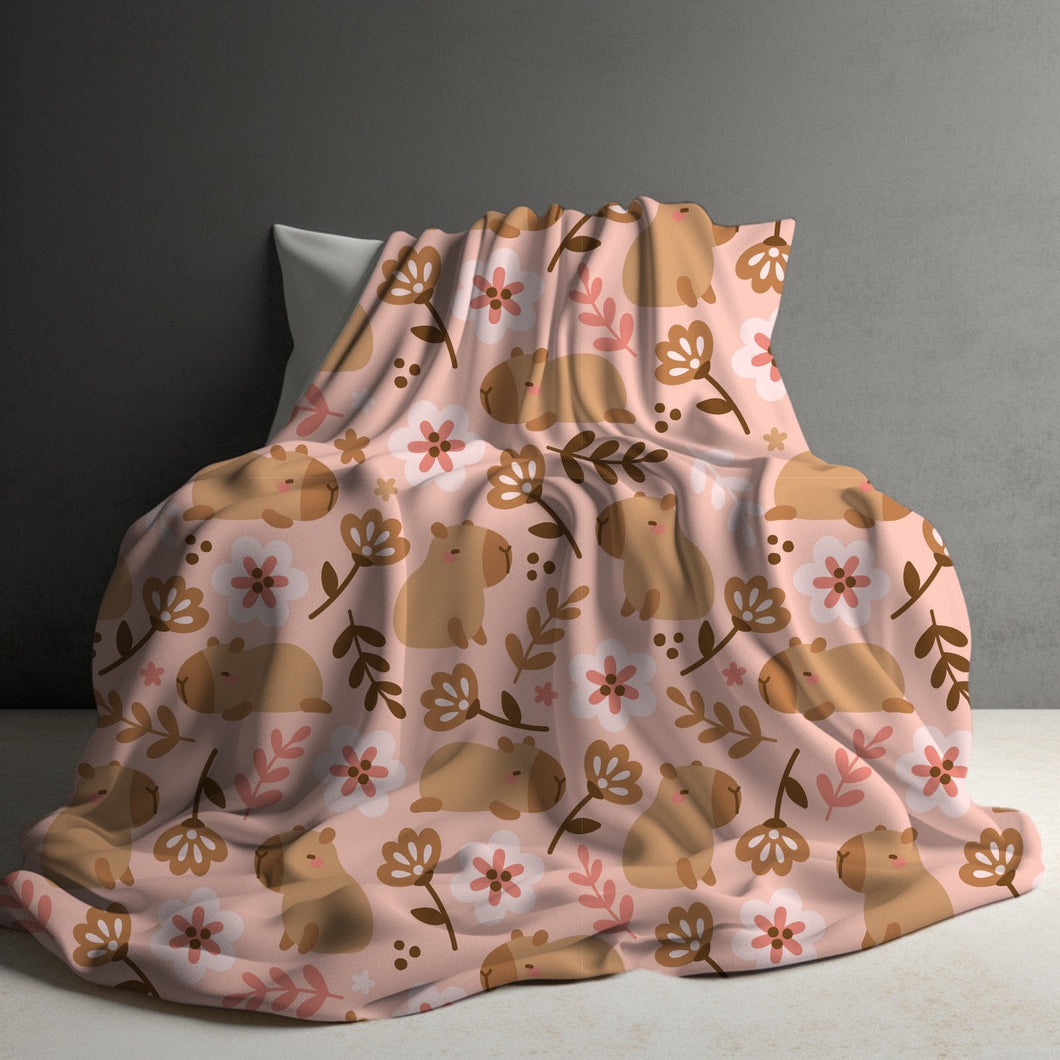 Blanket - Capybara Floral