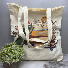 Load image into Gallery viewer, Tote Bag - Floral Books - #7
