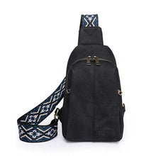 Load image into Gallery viewer, Sling Bag - Denim Suede - Side Zip
