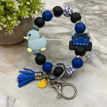 Load image into Gallery viewer, Silicone Bracelet Keychain - Duck Duck Jeep - Large Duck - Blue
