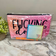 Load image into Gallery viewer, Pouch, Sticky Note, &amp; Pen Bundled Set - Fucking Done
