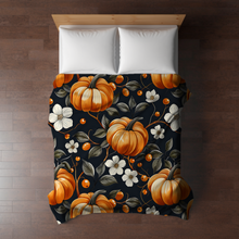 Load image into Gallery viewer, Blanket - Halloween - Pumpkin Floral Vines - PREORDER
