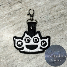 Load image into Gallery viewer, 5 Finger Death Punch Embroidered Keychain
