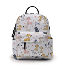 Load image into Gallery viewer, Mini Backpack - Dog Cartoon Dogs &amp; Hearts
