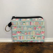 Load image into Gallery viewer, Pouch &amp; Mini Pouch Bundled Set - Mint Floral Bookcase
