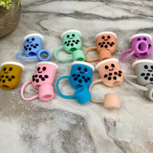 Load image into Gallery viewer, Silicone Straw Toppers Tumbler - Bubble Tea Mix
