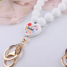 Load image into Gallery viewer, Silicone Bracelet Keychain - Teacher &amp; Nursing - PREORDER 5/6-5/9
