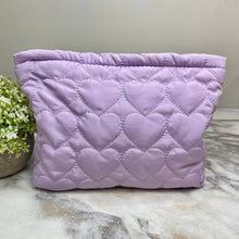 Load image into Gallery viewer, Puffer Pouch - Heart - Light Purple
