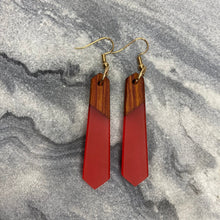 Load image into Gallery viewer, Dangle Earring - Wood &amp; Sea Glass
