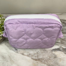 Load image into Gallery viewer, Puffer Pouch Stand Up Rectangle - Heart - Light Purple
