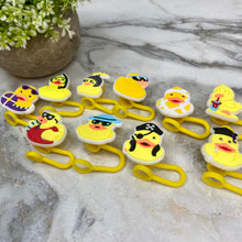 Load image into Gallery viewer, Silicone Straw Toppers Tumbler - Duck Mix
