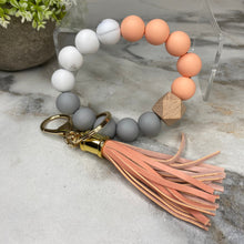 Load image into Gallery viewer, Silicone Bracelet Keychain - Orange
