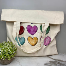 Load image into Gallery viewer, Tote Bag - Valentine’s Day - Blank Conversation Hearts
