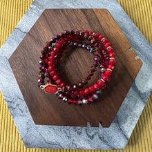 Load image into Gallery viewer, Bracelet Pack - Druzy Bead - Deep Red
