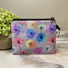 Load image into Gallery viewer, Mini Pouch - Rainbow Dandelion on Grey
