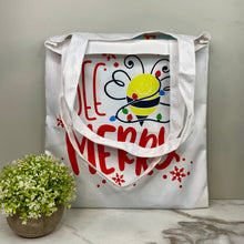 Load image into Gallery viewer, Tote Bag - Christmas - #50 - Bee Merry
