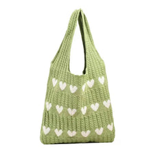 Load image into Gallery viewer, Heart Tote Bag - Knit Sweater
