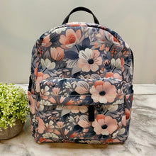 Load image into Gallery viewer, Mini Backpack - Grey Pink Floral
