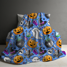 Load image into Gallery viewer, Blanket - Halloween - Blue Friends - PREORDER
